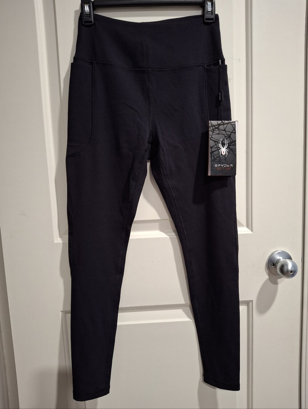 Spyder Active Women Leggins S Black Skinny Fit  With Pockets NWT